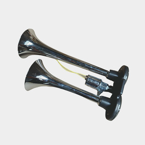 Bocina de Aire de Doble Tubo JinDi, 12V 24V, 92mm, Plata, Hierro, para Auto y Camión, DQL222 - Product Image 3