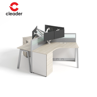 Table de travail de bureau modulaire extensible moderne et durable, panneau en bois, bureau de travail du personnel, cloisons de bureau
