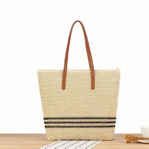 Conjunto de Bolso y Sombrero de Paja Tejida a Mano, con Visera, para Playa, Viajes, Pesca, Esquí, Ciclismo, Casual, Unisex, para Actividades al Aire Libre - Product Image 4