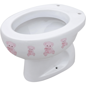 Siège de toilette pour enfants Teddy Bear avec drain mural en forme d'ours rose - Product Image 3