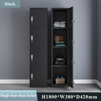 Armoire de rangement pour vêtements en métal portable à usage domestique avec casier à porte unique moderne
