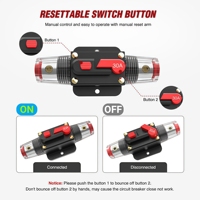20-150 Amp Inline DC devre kesici 12-48V 3-15 AWG Araba Ses Amplifikatörü için Sıfırlanabilir Sigorta Tutucu RV Tekne Kamyon Güneş İnvertörü