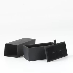 Người Đàn Ông Của Cổ Điển Màu Đen Vuông Hai Ban Nhạc Khuy Măng Sét Hộp Sẵn Sàng Để Tàu Thời Trang Hình Chữ Nhật Hộp Đồ Trang Sức Hộp Phong Cách Đơn Giản Cho Cái Nhìn Thanh Lịch - Product Image 5