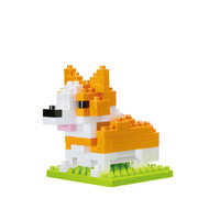 Mini briques compatibles jouets 10 pièces animaux blocs de construction blocs de bricolage jouets pour enfants cadeaux Moc poisson chien chat modèle ensemble de jouets