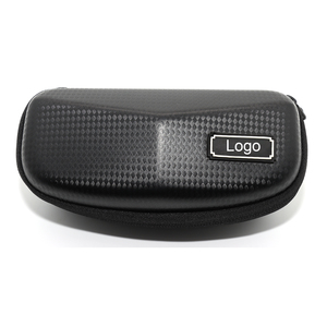 Étui à lunettes tendance en EVA semi-rigide avec fermeture éclair, étui portable pour lunettes de soleil, logo protecteur, boîte de style classique, noir, accessoires pour lunettes - Product Image 1