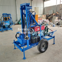 Moteur Diesel Banrong 22HP 120m plate-forme de forage de roue mine plate-forme de forage de l'eau plate-forme de forage pour puits