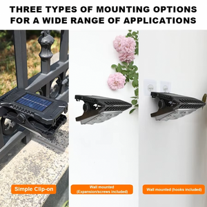 Lampu Dinding LED Sensor Gerak Tenaga Surya Kecil Tahan Air Jepit Otomatis Menyala Saat Senja untuk Penerangan Jalan Taman Luar Ruangan - Product Image 3