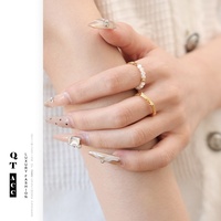 Elektroplattierter Schmuck mit Einzigartigem Design Hochwertiges Gefühl Vielseitig für den Alltag Luxuriöser Offener Ring für Damen