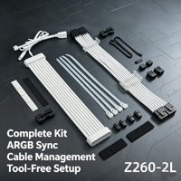 Cable de Extensión para Placa Base de Ordenador de Escritorio, Cable ARGB de Neón, 24 Pines, Tarjeta Gráfica de 8 Pines, Fuente de Alimentación y Emisión de Luz ARGB