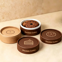 Boîtes Rondes en Papier de Qualité Alimentaire pour Thé, Biscuits, Pâtisseries, Gâteaux Basques, Résistantes au Four, Contenants Cylindriques