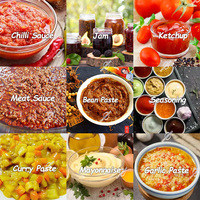 Marmite de cuisson et de mélange professionnelle à double enveloppe, inclinable, électrique et à gaz, pour viande, sauces et pâtes de chili, avec agitateur