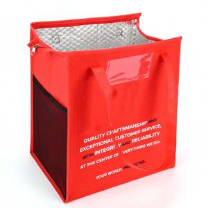 Sac isotherme personnalisable pliable en non-tissé avec fermeture éclair pour réfrigérateur et courses (boissons et conserves) - Product Image 2
