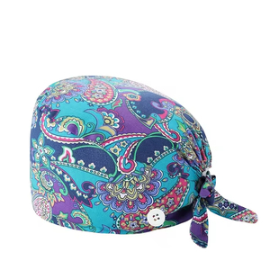 Elegantes Gorros Quirúrgicos con Forro de Satén y Botones, Gorros de Enfermera con Estampado de Dibujos Animados, Gorros Médicos para Enfermeras, Gorros Quirúrgicos Lavables para Mujer - Product Image 4