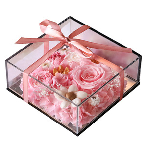 Regalo rosa para mejor amigo y novia adorno de regalo de flor eterna - Product Image 6