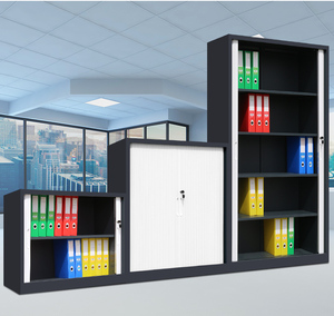 Modern Design Metal Sliding <strong>Roller</strong> Door File <strong>Cabinet</strong> Two PVC Tambour Door Steel Cupboard Adjustable Shelf for School Hospital - Product Image 5