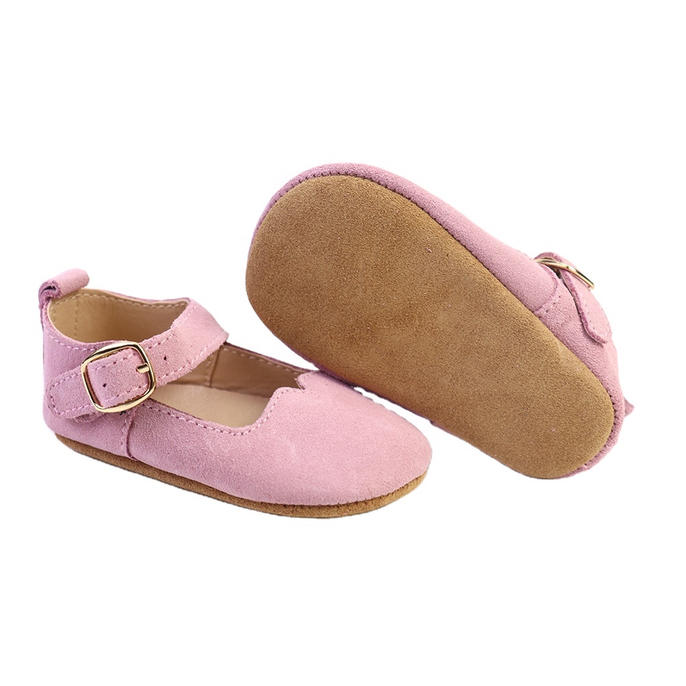 Little Girls Mary Jane Shoe Baby Shoes Wholesale Factory Direct Gneuine Leather 1 PCS Genuine Leather Pink Color Poly Bags Party