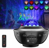 Projecteur laser LED USB télécommandé, ciel galactique, lumière de nuit étoilée, projecteur de lune et d'étoiles, haut-parleur pour la décoration de la chambre à Noël