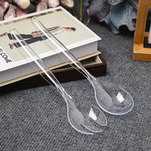 Juego de Cubiertos Desechables Plateados de Color Personalizado, Cuchara y Tenedor de Plástico PS, Cubiertos Grandes con su Empaque para Eventos - Product Image 3