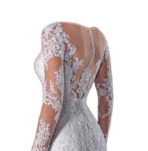 S330 2025 Wedding Gown Bride Vestido De Noiva White Backless Lace Ball Gown Wedding <b>Dress</b> - Product Image 4