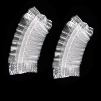 Ensemble de 4 outils de teinture pour cheveux jetables Gants de cape Couvre-oreilles Bonnet de douche pour la coupe et la teinture des cheveux à la maison