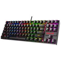 Teclado Mecánico para Juegos OEM ODM K552P TKL con 18 Modos de Retroiluminación, Interruptores Azules Intercambiables en Caliente, Diseño Ergonómico Compacto de 87 Teclas