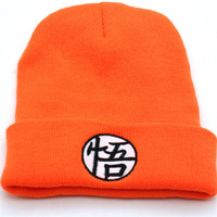 Fitspi Vente en gros Anime Son Goku Kakarotto Costume de cosplay Bonnet d'hiver chaud brodé Bonnet tricoté Dropshipping