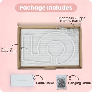 Lettres néon LED à intensité variable, alimentées par USB, lumière ambiante, décoration de vitrine, indicateur lumineux de rue, lumière de paysage - Product Image 1