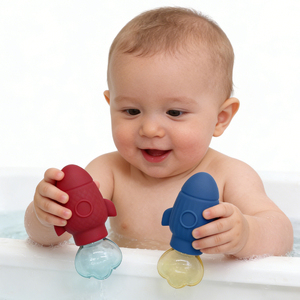Juguetes de Baño de Silicona con Forma de Cohete Personalizados, Juguetes Educativos para Niños, Juguetes de Agua para la Bañera, Juguetes de Rociado de Agua para Bebés - Product Image 2