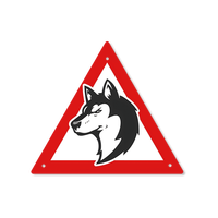 Conception personnalisée de haute qualité impression UV triangle étain plaque métal animaux signe pour la décoration murale