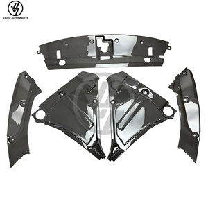 Kit de habillage de compartiment moteur 100% neuf style OEM en fibre de carbone, 5 pièces pour Nissan GTR R35 2008-2018, noir brillant, tissage sergé, pour course automobile Vanew - Product Image 6