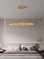 Lustre linéaire moderne en aluminium doré à LED réglable en hauteur, directement de l'usine, pour salon