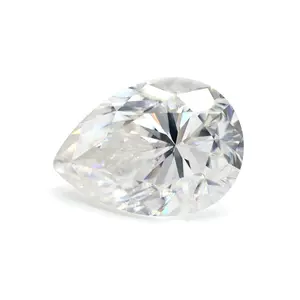  Bán Buôn VVS Moissanite 1.5*3 Mm-10 * 14Mm 0.1-6ct Lê Cắt Trắng Moissanites Kim Cương