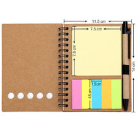 Bloc de Notas Autoadhesivo con Lista de Tareas, Bloc de Notas Adhesivas con Cuaderno A5