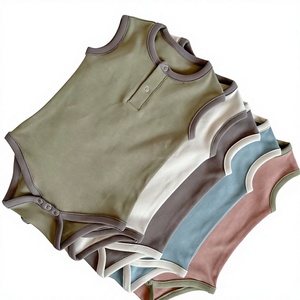 Gilet sans manches <span class=keywords><strong>Hagi</strong></span> en pur coton pour nouveau-né, style nordique, très vendu, pour l'été, couleur unie - Product Image 1