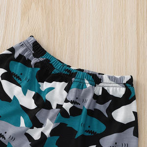 Traje Infantil de Manga Corta con Estampado de Tiburón para Niño, para Verano - Product Image 5