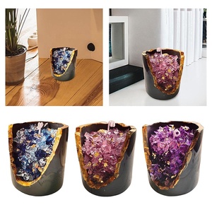 Aromathérapie Aroma Aromatique Décor À La Maison Décoration Artisanat Bougies En Cristal De Guérison Cristaux De Feuille D'or Cadeau De Luxe Bougie Parfumée - Product Image 5