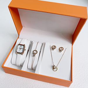 Set de Reloj de Pulsera Vintage para Dama de Proveedor con Maquinaria de Cuarzo Japonés y Correa de Cuero, Caja de Acero Inoxidable, Ideal para Regalo - Product Image 3