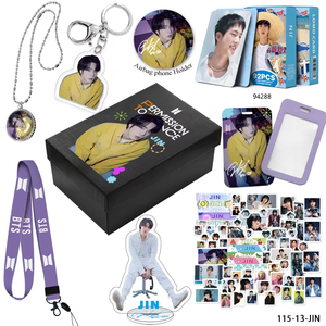 Caja <span class=keywords><strong>de</strong></span> Regalo Personalizada con Diseño <span class=keywords><strong>de</strong></span> Onda Coreana, con Mini Tarjetas, Collares, Pegatinas, Fundas para Tarjetas y Artículos <span class=keywords><strong>de</strong></span> Papelería, Kit <span class=keywords><strong>de</strong></span> Colección para Fans - Product Image 2