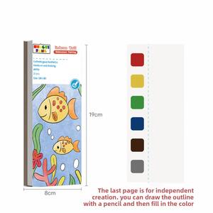 สมุด<span class=keywords><strong>ภาพ</strong></span>ระบายสีและสติกเกอร์โน้ตสำหรับเด็ก โดอิท วอเตอร์คัลเลอร์ เพ้นท์ติ้ง แอนด์ คัลเลอร์ริง พร้อมปกกระดาษ 20 หน้า สำหรับโปรโมชั่น - Product Image 5