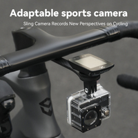 Soporte Integrado Extendido para Ciclocomputador con Base de Fibra de Carbono, Impermeable y Ligero, para Bicicletas de Montaña y Carretera