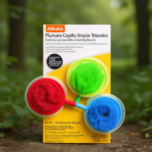 แปรงทำความสะอาดม่านแบบไม่มีด้ามจับ สามสี แดง เขียว น้ำเงิน - Product Image 3