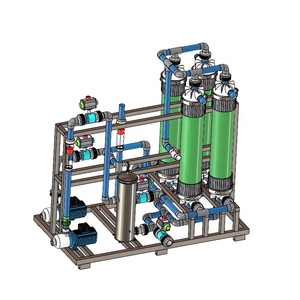 Système de filtration UF industriel et domestique personnalisable pour le traitement et la réutilisation des eaux usées, <span class=keywords><strong>filtre</strong></span> à fibres creuses UF sur skid - Product Image 1