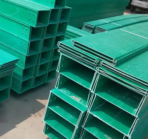 ผู้ผลิตรางเคเบิล FRP แบบกำหนดเอง 300*200, รางเคเบิลแบบมีรูพรุนชนิดกันไฟ - Product Image 2