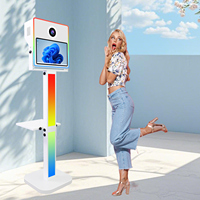 Machine Photobooth pour Événements de Mariage avec Imprimante, Support et Écran Tactile 15,6 Pouces, Coque Photobooth pour Appareil Photo Reflex Numérique
