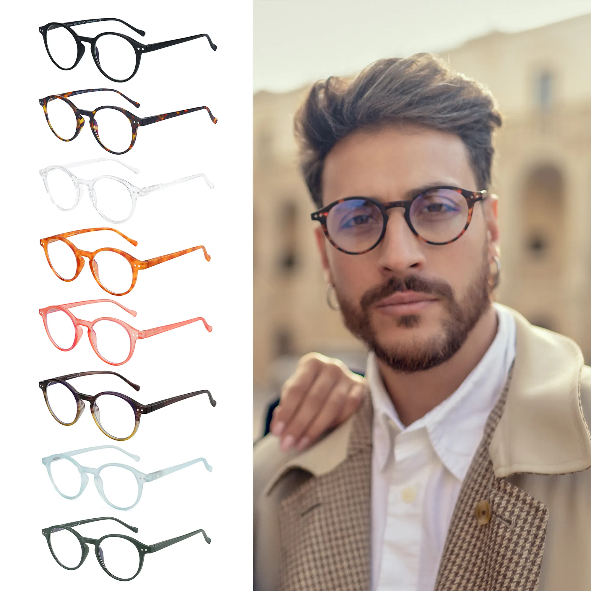 2023 Hot Sale Men Women Fashion Vintage Round Anti Blue Light Blocking Spectacle frame Anti-UV Blue Ray Computer Reading Glasses