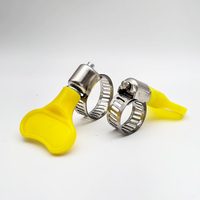 Collier de serrage réglable en acier inoxydable OEM ODM avec poignée papillon en plastique rouge pour système de plomberie et gaz