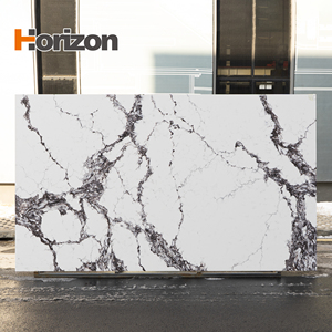 Dalles de pierre de quartz noir Horizon pour comptoir de café, design en pierre de quartz - Product Image 1