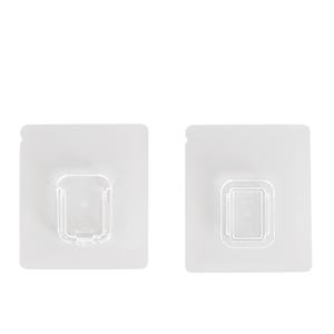 شفافة البلاستيك متعددة الوظائف جدار سمك الوجهين لاصق ملصق خطاف شماعات - Product Image 1