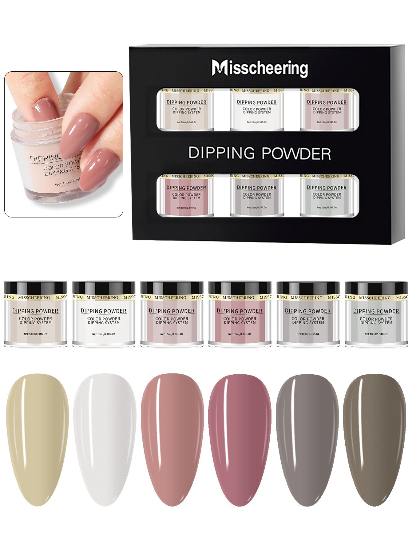 Ensemble de poudre d'infiltration dp 6 couleurs 03