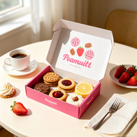 Boîte à biscuits personnalisée en gros, boîtes en papier recyclables pour cadeaux, emballage cadeau en papier pour pâtisserie et desserts avec impression couleur